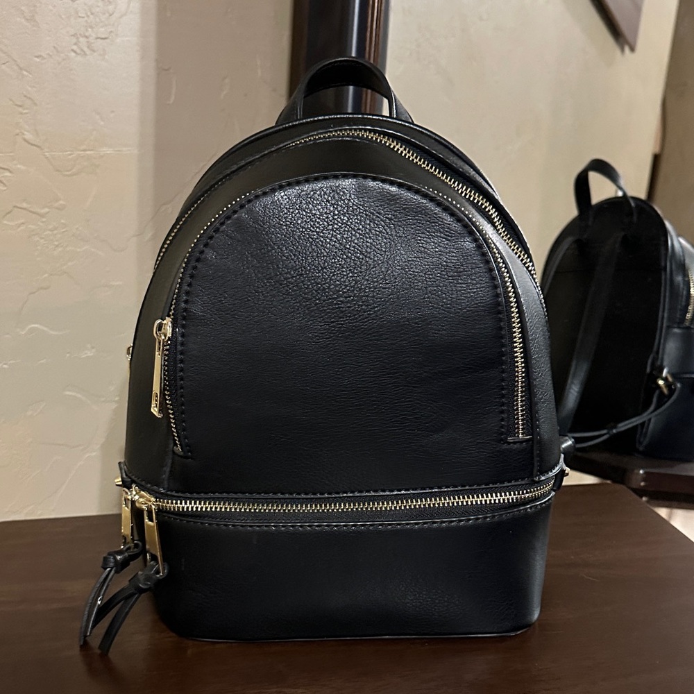 Mini Black Backpack
